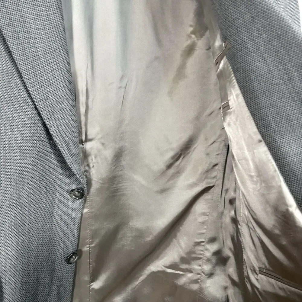 Hugo Boss Blazer Men's Gray Wool Herringbone 2 Button Sports Jacket